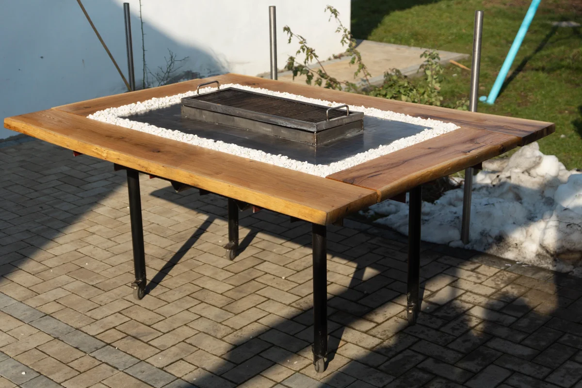 Gratar din fier "UNITY" - stejar